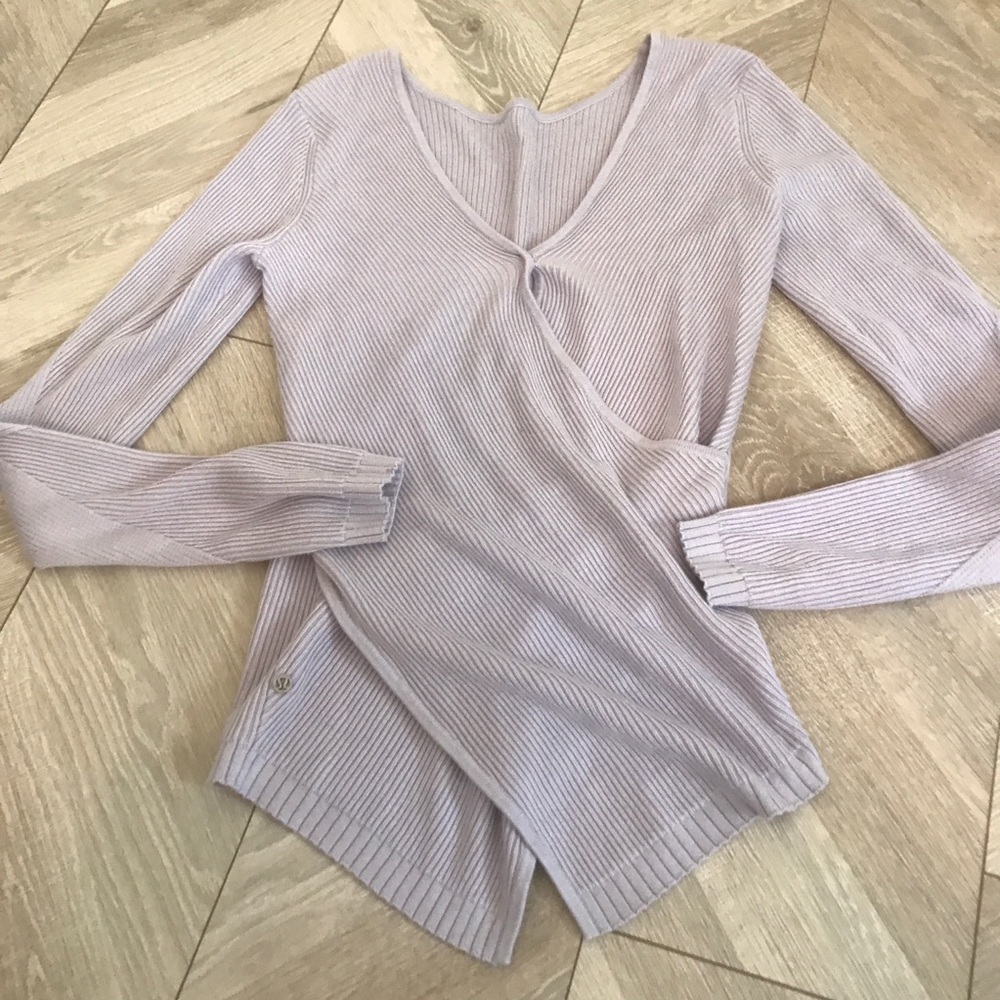 Lululemon Purple Reversible Sweater Wrap 6